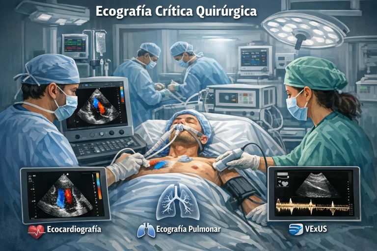Protocolo de recogida de datos en ecografia en pacientes quirúrgicos complejos y críticos (Ecocardiografia, ecografía pulmonar y vexus)